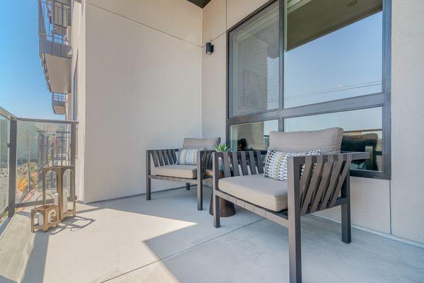 Private balcony with great views.