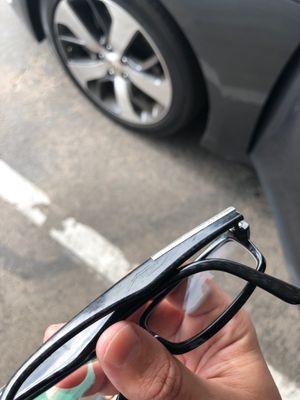 Scratches all over the side of my glasses when I got them back.