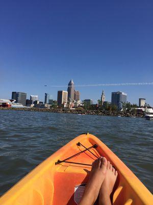 We went kayaking to watch the air show and it was awesome!!