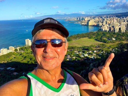 Top of Diamond Head Crater in Hawaii