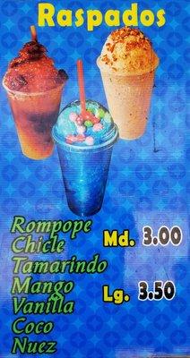 Raspados naturales.