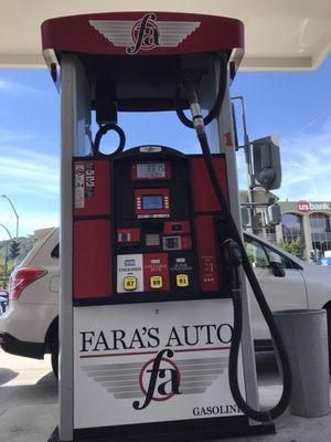 Brand new pumps for gas with new logo.