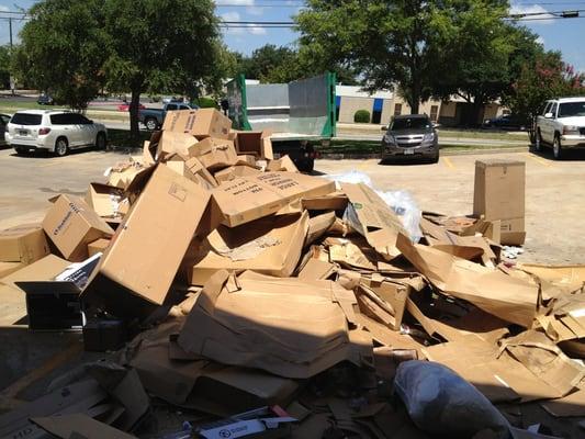 Another used boxes drop off or shall we say "dump-off".