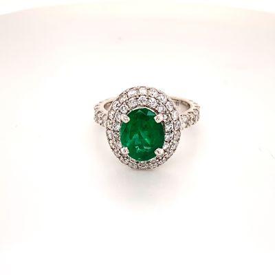 Emeralds rings with Diamonds.  All new merchandise.