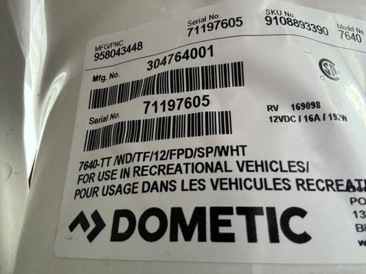 Dometic toilet