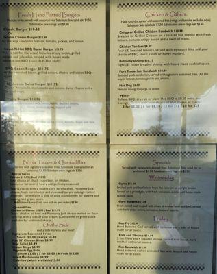 Attempt to show the menu without glare... It's all great, so it really doesn't matter what you order.