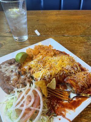 Beef enchiladas