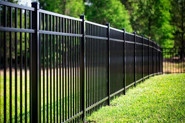 Iron Fence installation job in Buckhead Ga