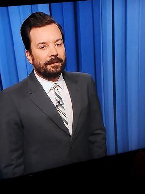 BOO... Looking good Jimmy Fallon tonight with your new sharp hairstyle and beard! 10/28/2022