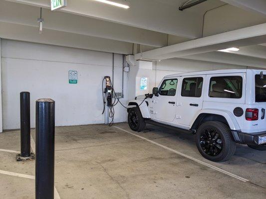 Not my Jeep at the ChargePoint in the Atherton Mill parking deck, Charlotte