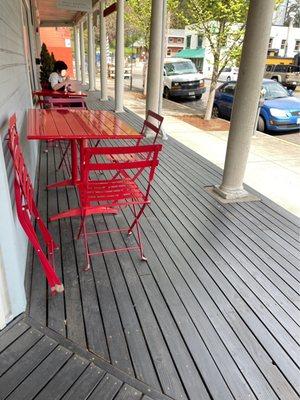 Outdoor seating.