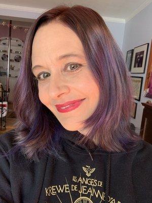 Ombré purple hair by Traffic - loved what he did!