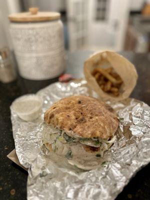 Beef & Lamb Shawarma Pita with Fries