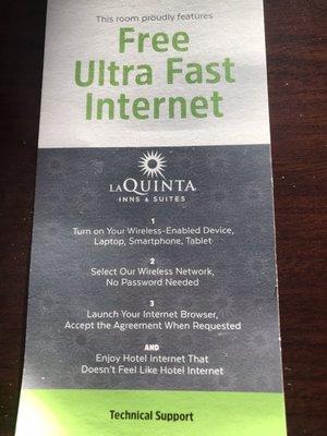 This is a big lie! Wifi connection is very poor 24/7.