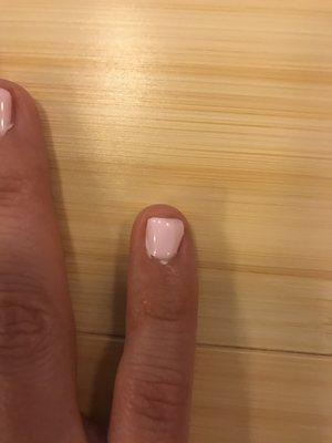 Eva Salon and Spa - worst gel manicure. Pics taken day of manicure. Looks like  5 year old painted my nails.