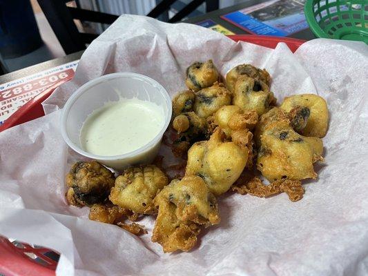 Fried Button Mushrooms