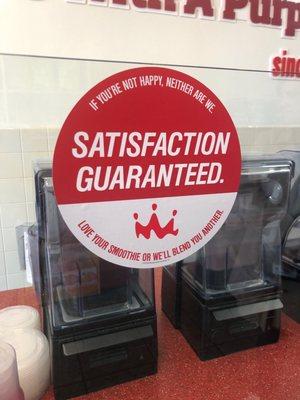 "Satisfaction Guarantee"