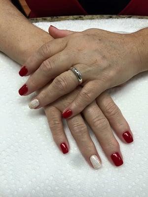 Natural nails with OPI gel polish on