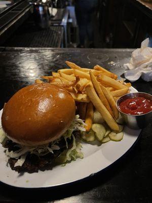 Smash burger with fries BEST IN WALTHAM