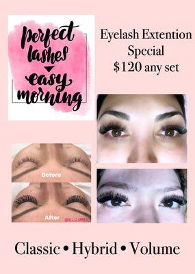 Special $120.                                 Excludes mega volume lashes expires 2/29/2020