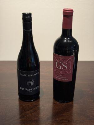 South African Red Blend and Cabernet (heavily discounted at whole sale price)