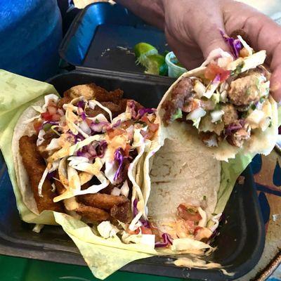 We are big fans of these fish tacos and freshly made fixings