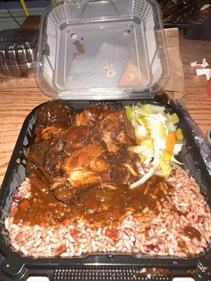 Brown stew chicken small