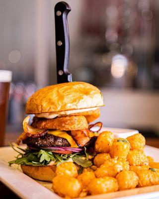 Burger with Tots