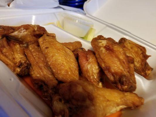 Mild wings well done