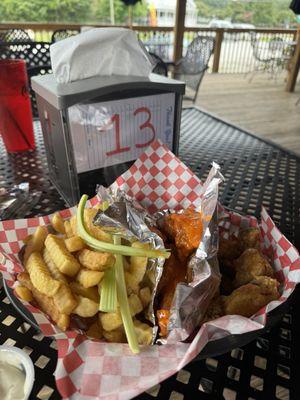 15piece wing combo- lemon pepper and hot