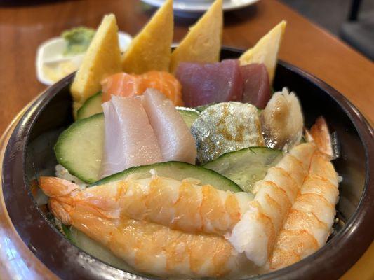 Fantastic sashimi plate.