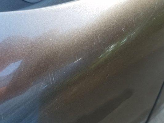 Scratches on fender after windshield replacement