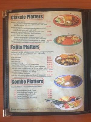 Menu- platters