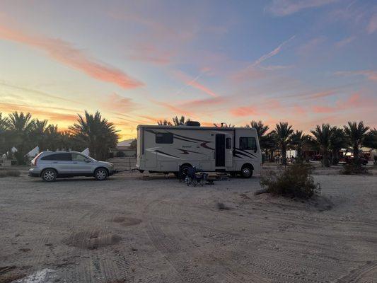 HIGH tanks Brewery Wellton, AZ - December 8, 2024 - Harvest Host parking space