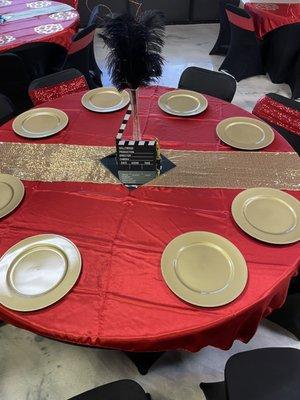 Hollywood Themed Table Decor