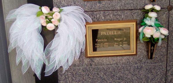 In memory of your loved one angel wing wreaths