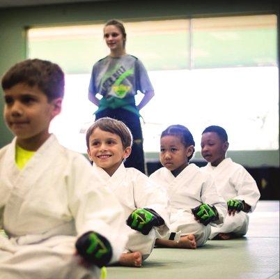 Kids ready for class at Premier Martial Arts Hardin Valley!