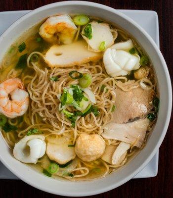 Combination Egg Noodle Soup