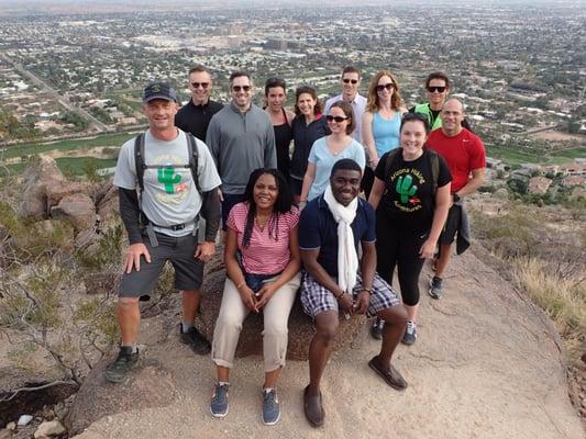 Group fun at Camelback Mountain, Paradise Valley Arizona