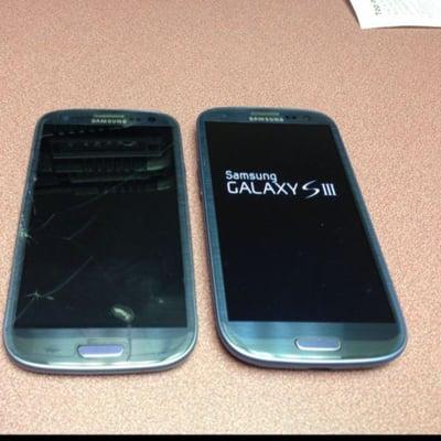 Samsung galaxy S3 cracked screen repaired