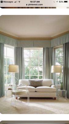 Custom valances and drapes