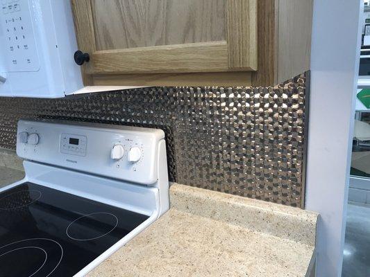 Funky backsplash.