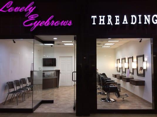 Front door of Lovely Eyebrows Threading.