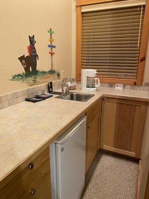 Sink area in the bedroom