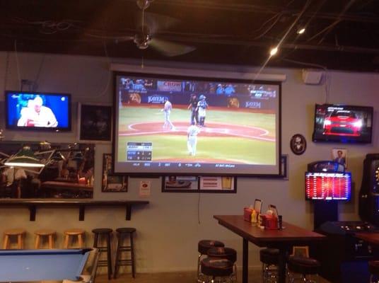 Giant Screen and 16 more TV's. Come enjoy the Action