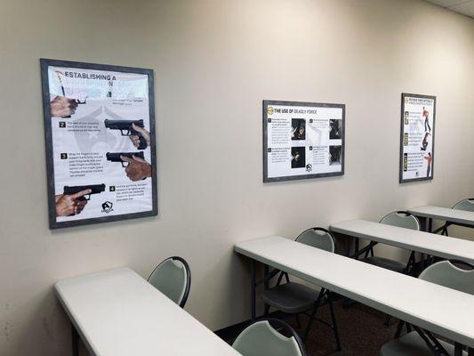 Firearm training classroom