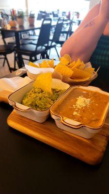 Guacamole and Spicy Bean Dip