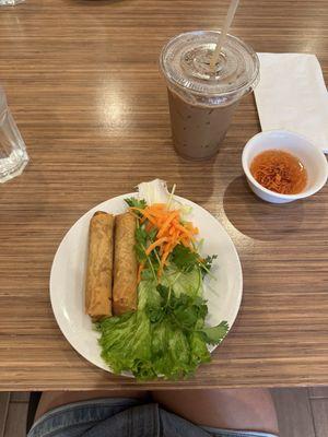 C4. 1 Pho (Small) , 2 Spring Rolls/2 Eggrolls and 1 Drink Combo