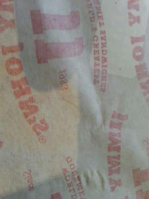 hair in my sandwich wrapper at jimmy johns Argonne location