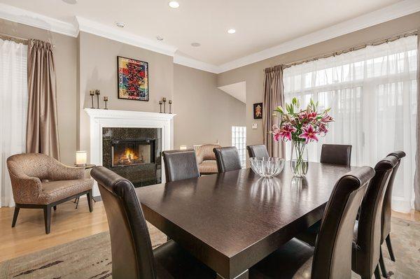 Dining room furnishings, interior design